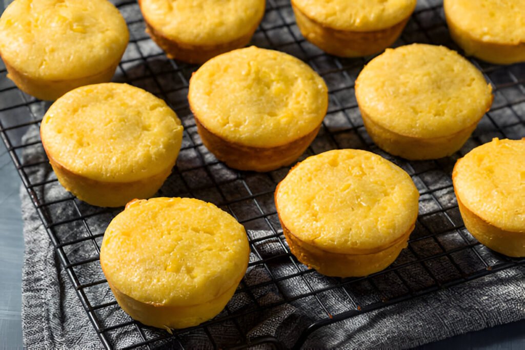 homemade yellow cornbread muffins